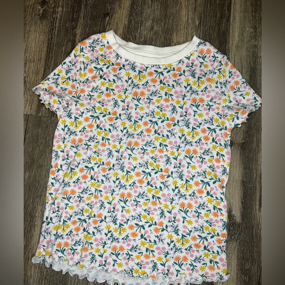 Girls 7/8 ribbed tee